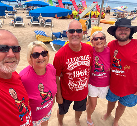 Benidorm Scooter T-Shirt customer photo, peter cornwall