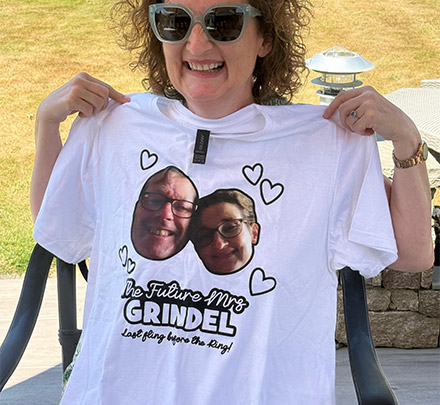 Future Mrs Photo Print T-Shirt customer photo, Trudy Robertson