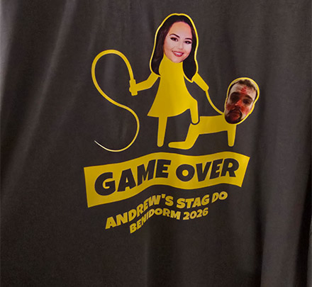 Game Over Photo Print T-Shirt customer photo, Michael Roscoe