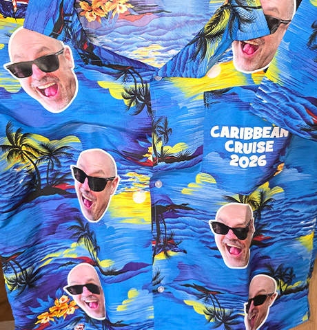 Photo Print Hawaiian Shirt customer photo, Phillip Gidion