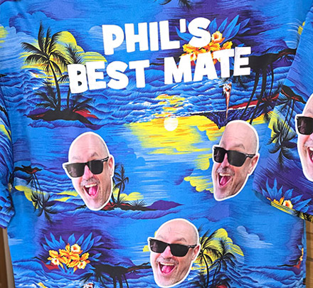 Photo Print Hawaiian Shirt customer photo, Phillip Gidion