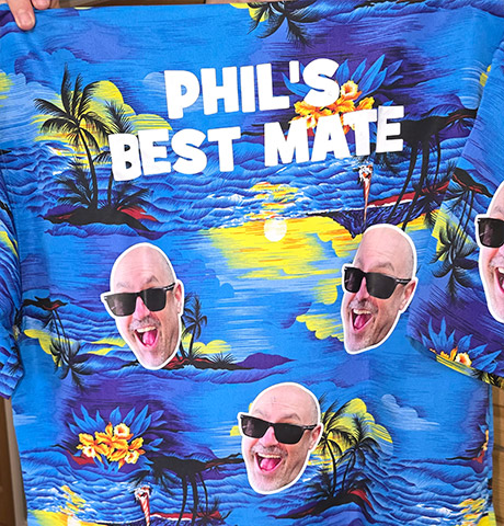 Photo Print Hawaiian Shirt customer photo, Phillip Gidion