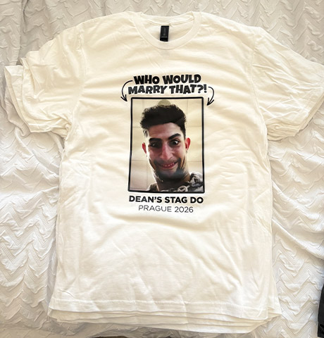 Embarrassment Print T-Shirt customer photo, Lee Gilhooley