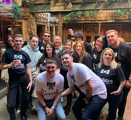 The Groom Bow T-Shirt customer photo, Teresa Davies