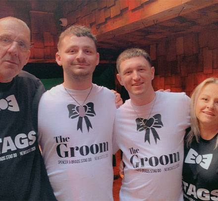 The Groom Bow T-Shirt customer photo, Teresa Davies
