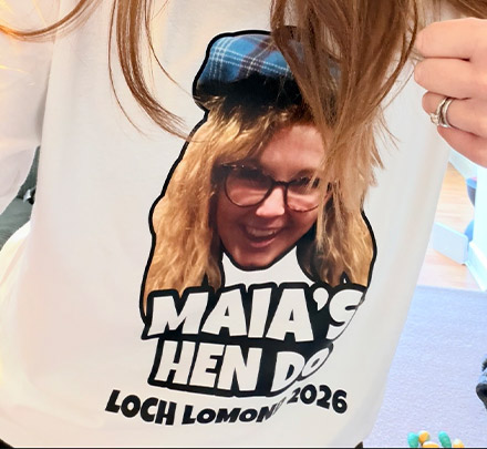 Photo Print T-Shirt customer photo, Ailsa Sheldon
