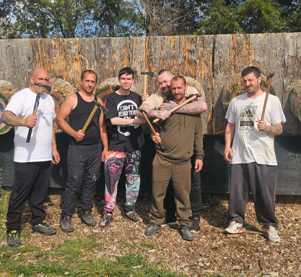Assault Rifles, Axe Throwing, Paintball and Rage Buggies customer photo, Rob Ink