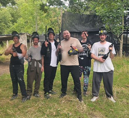 Assault Rifles, Axe Throwing, Paintball and Rage Buggies customer photo, Rob Ink